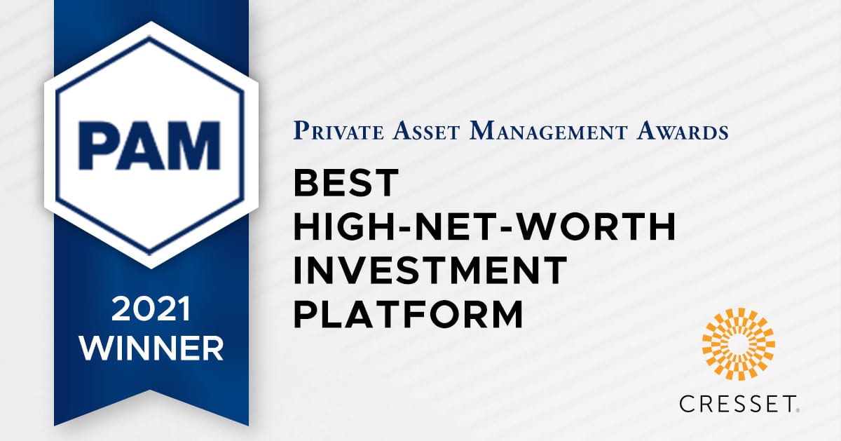 Cresset Wins '21 Best Investment Platform at PAM Awards