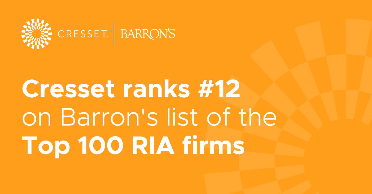 Cresset Jumps 20 Spots on Barron’s List of the Top 100 RIA Firms