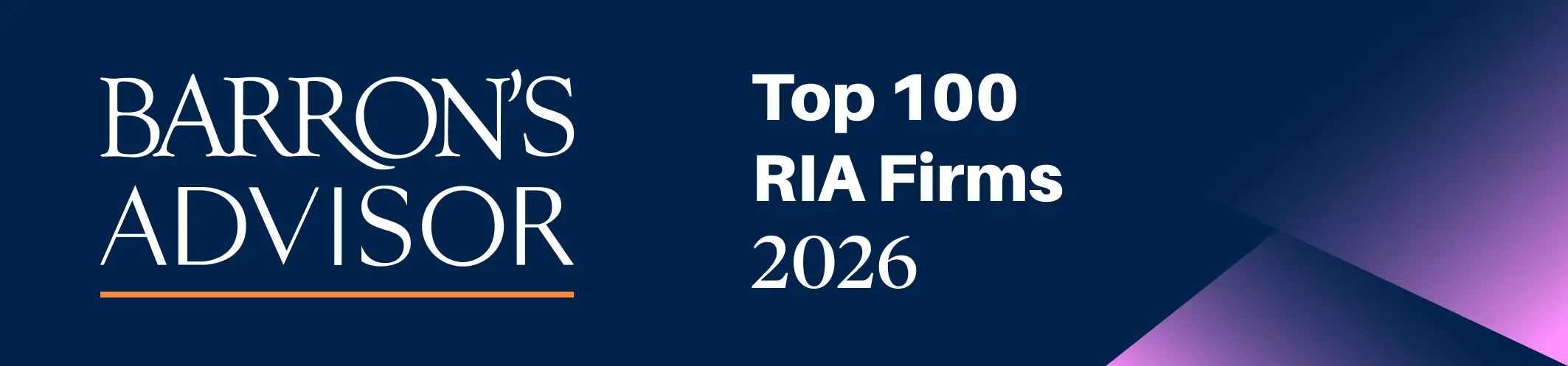 Barron's Advisor, Top 100 RIA Firms 2026