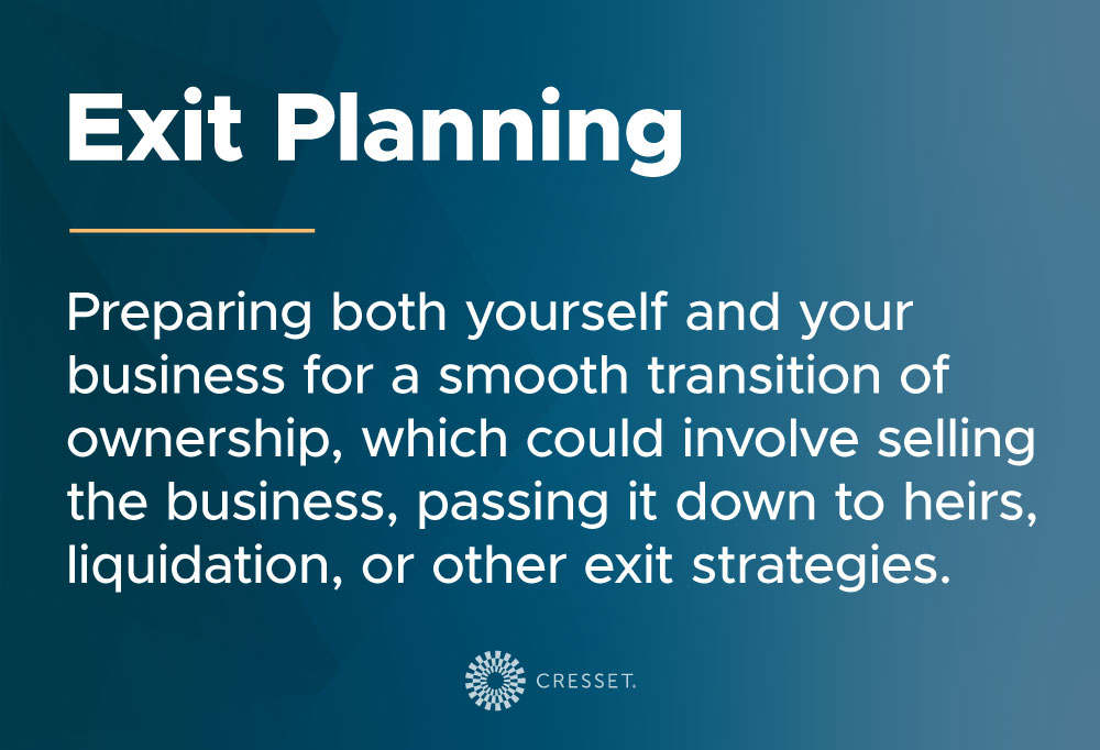 Exit Planning: Preparing for a smooth transition of ownership,
