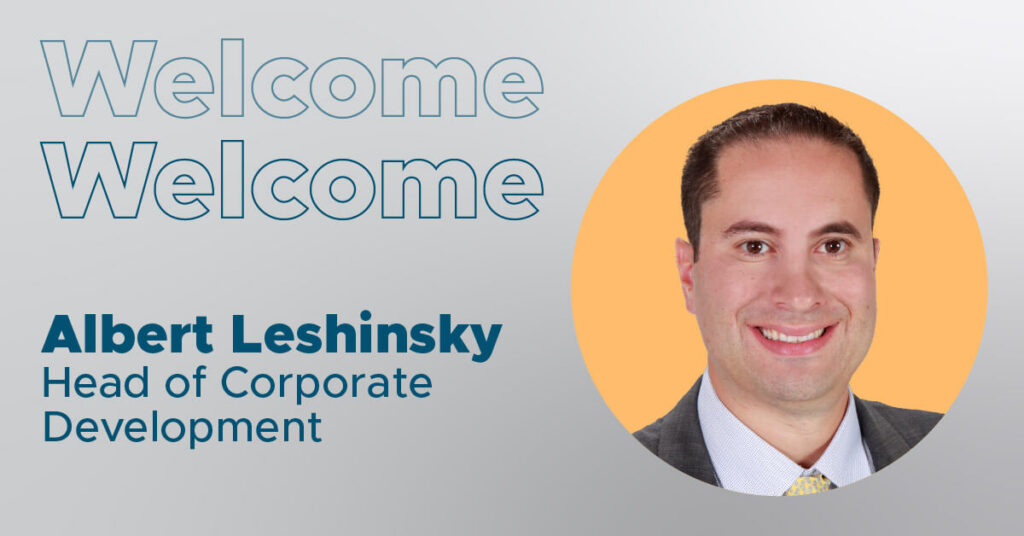 Welcome Albert Leshinsky