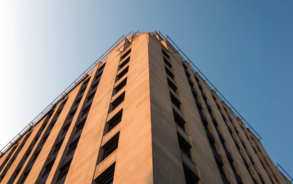 corner of office building